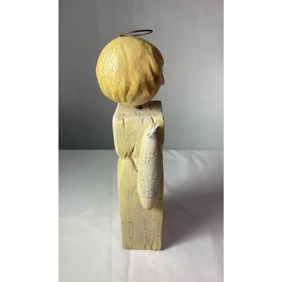 Vintage 2001 Sarah’s Attic Inc. 9.5” Primitive Bobble Head Angel Statue Decor - Picture 2 of 7